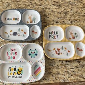Smart Living Kids Divided Plates - Multicolor